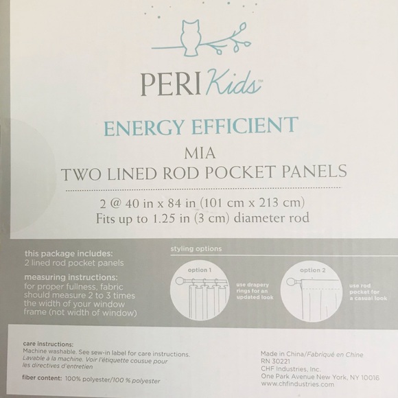 NWT Curtains - Room Darkening Pocket Panels - Picture 3 of 6